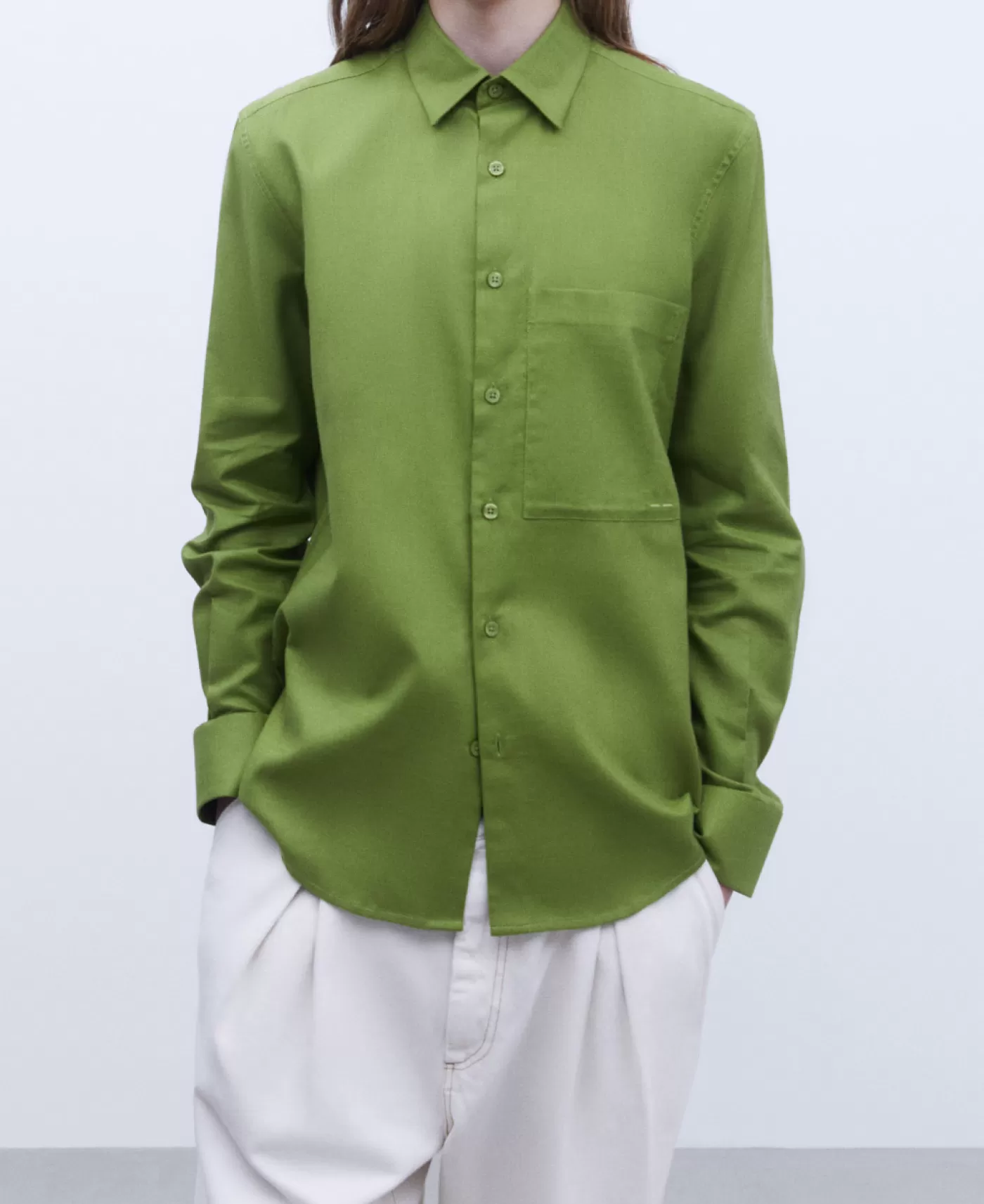 Hombre Adolfo Dominguez Camisa Maxibolsillo En Algodon