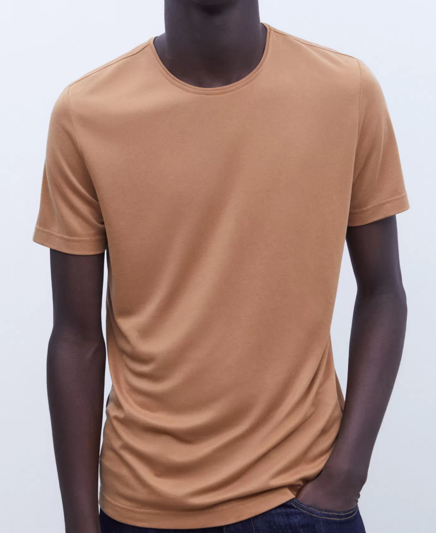 Hombre Adolfo Dominguez Camiseta Cuello Caja En Modal