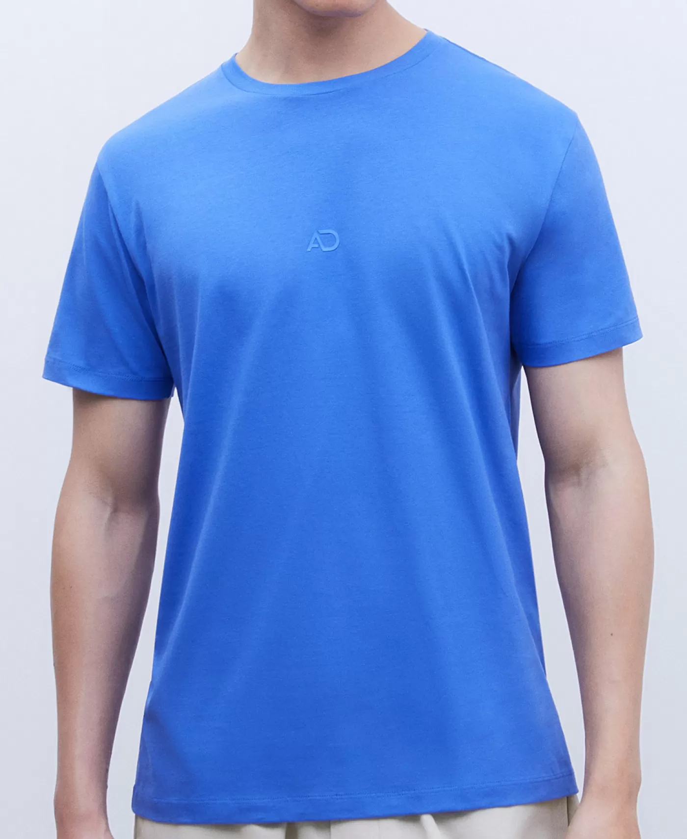 Hombre Adolfo Dominguez Camiseta En Algodon Mercerizado
