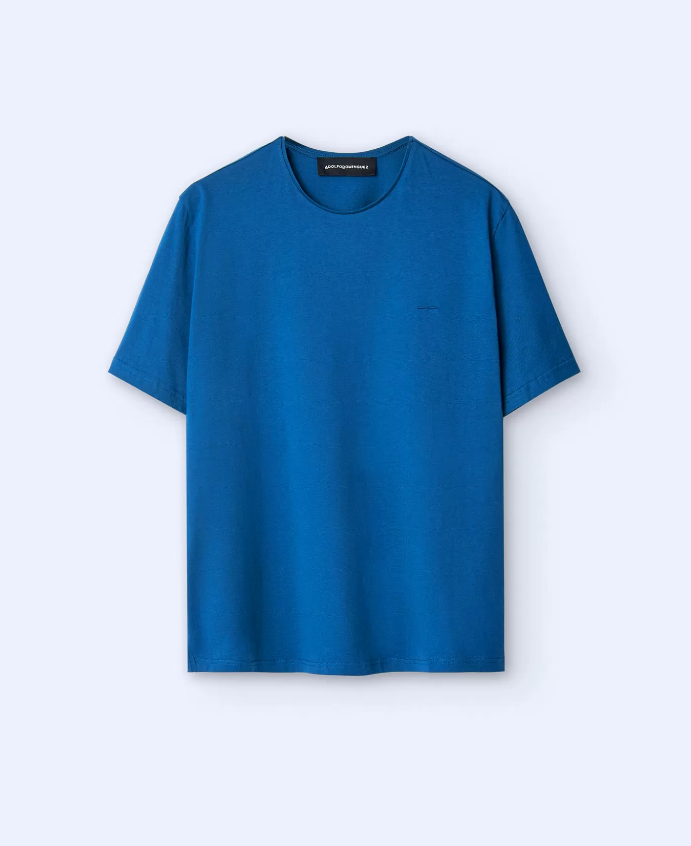 Hombre Adolfo Dominguez Camiseta Jaspeada En Algodon