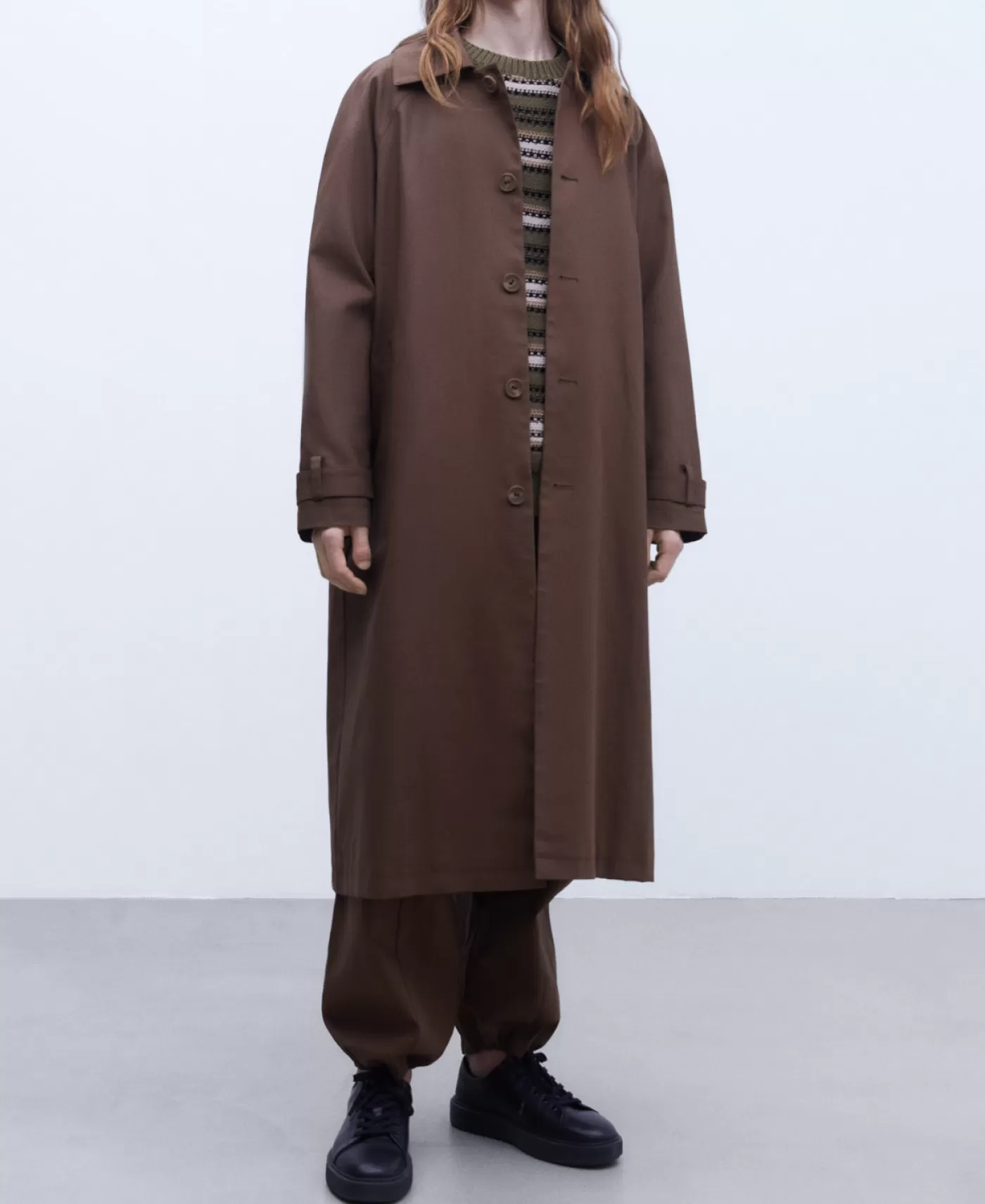 Hombre Adolfo Dominguez Gabardina Oversize En Algodon Encerado
