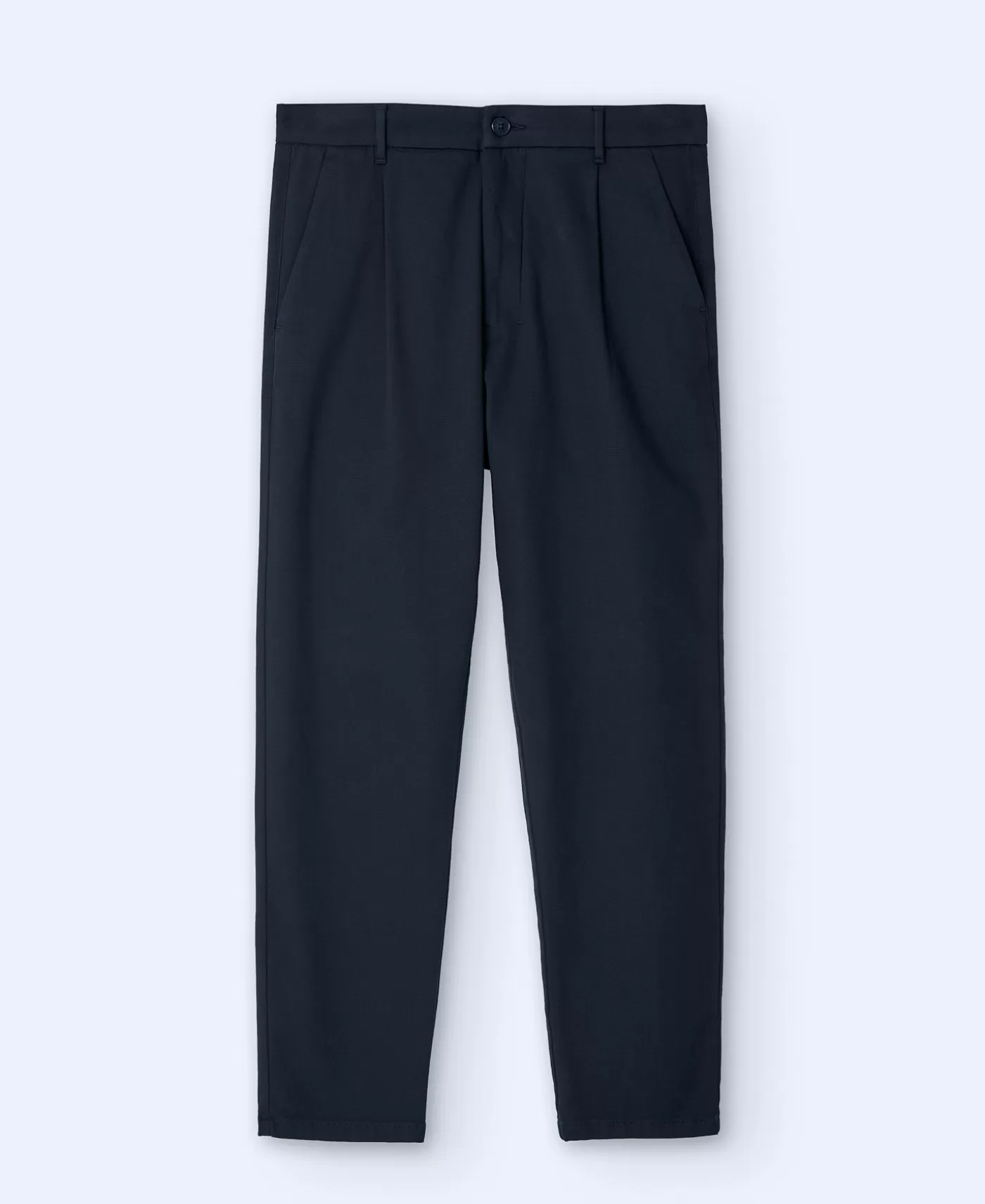 Hombre Adolfo Dominguez Pantalon Chino Holgado Con Pinzas