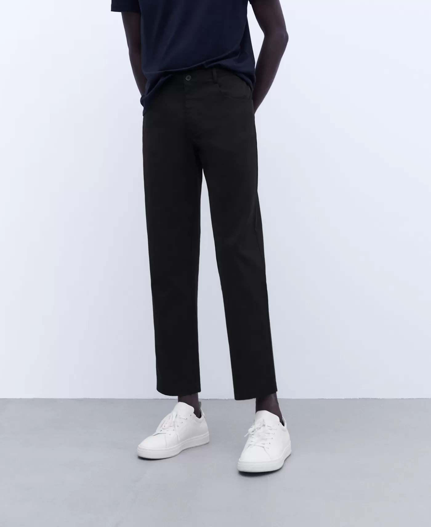 Hombre Adolfo Dominguez Pantalon Chino Slim Fit En Twill