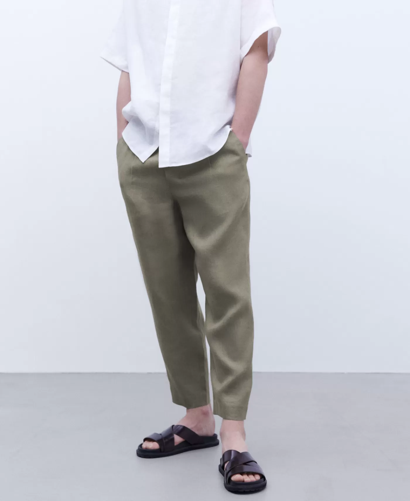 Hombre Adolfo Dominguez Pantalon En Lino Europeo