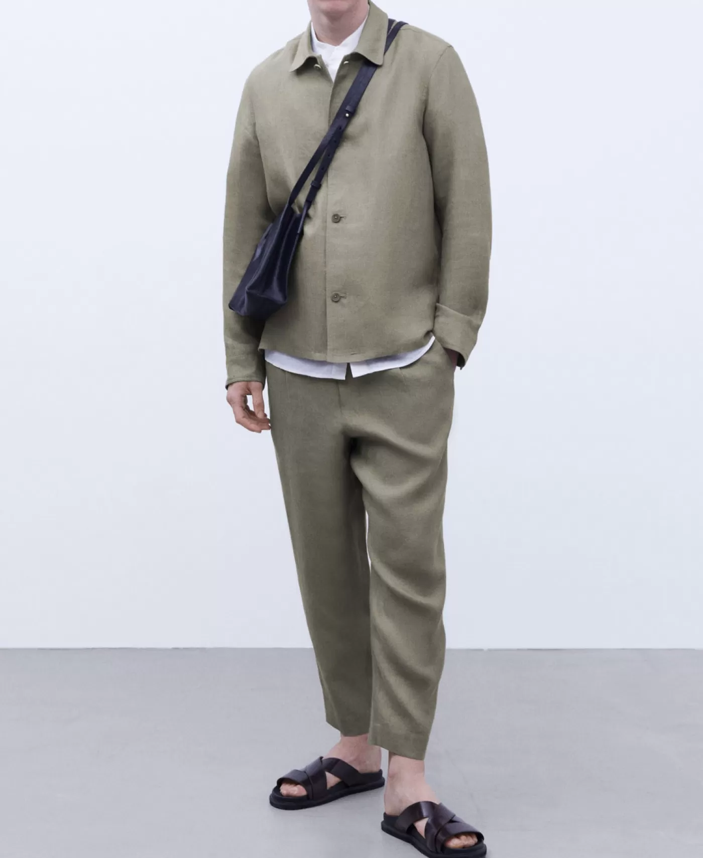 Hombre Adolfo Dominguez Pantalon En Lino Europeo