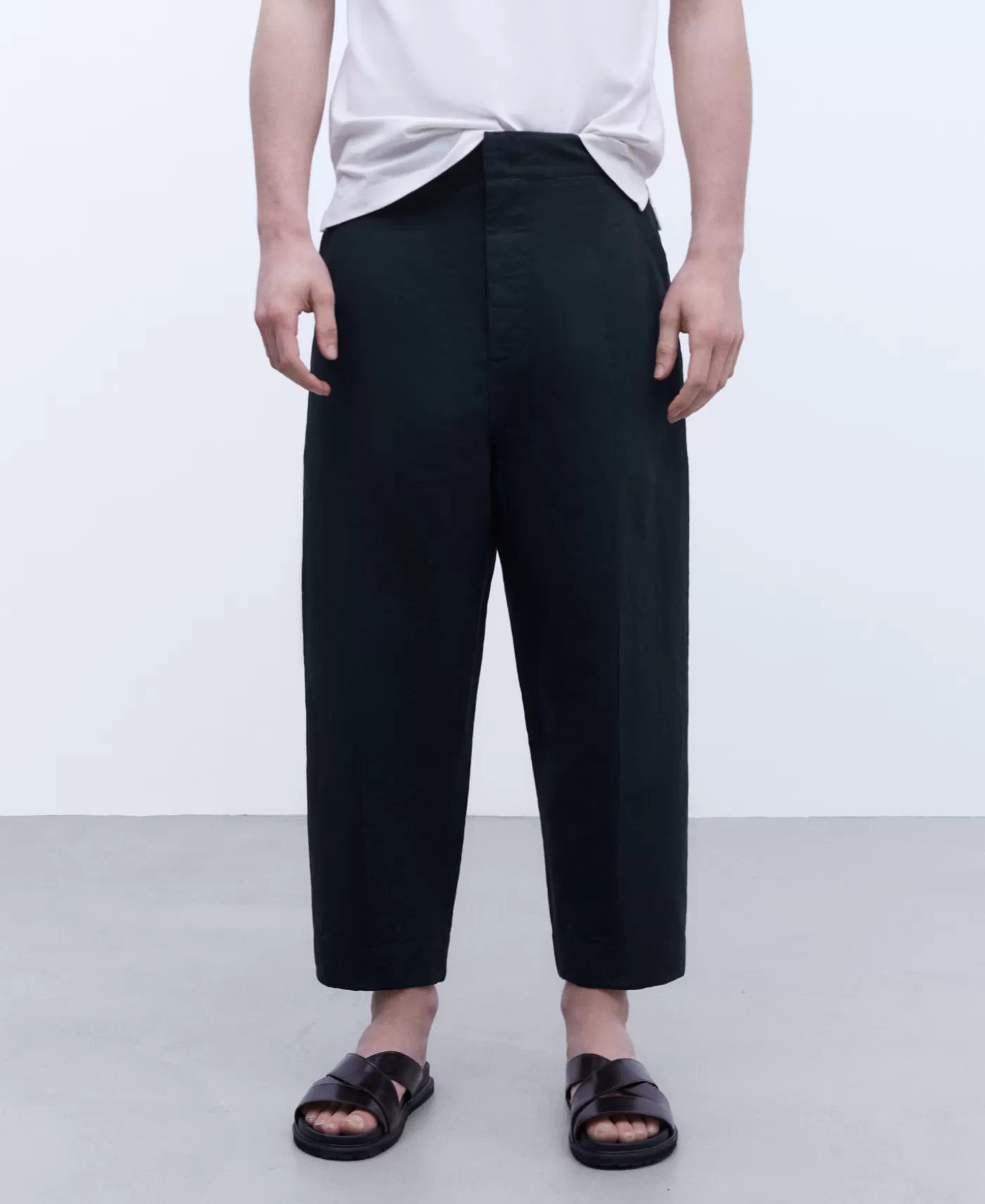 Hombre Adolfo Dominguez Pantalon En Lino Europeo Y Algodon