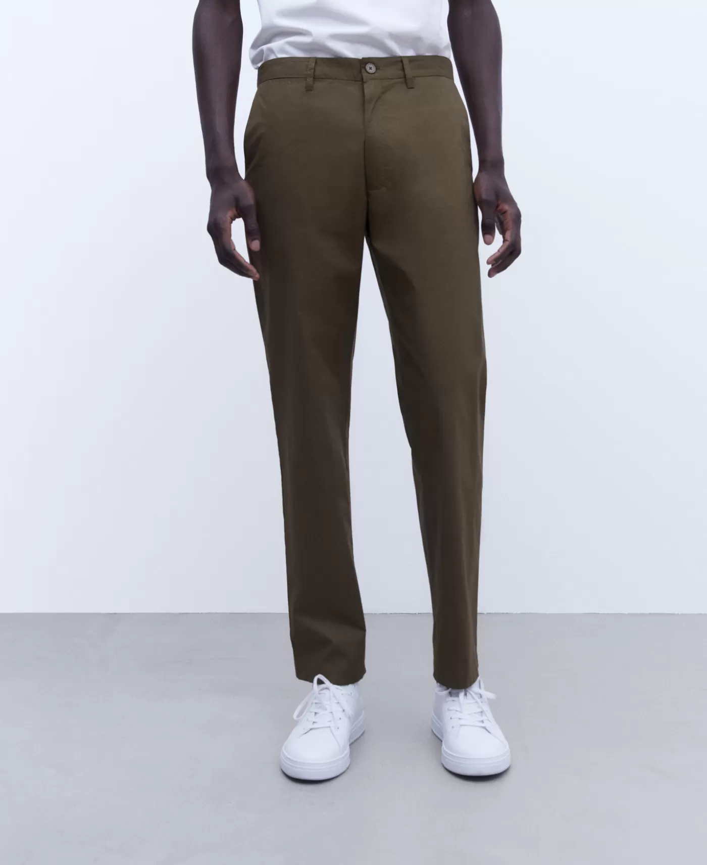Hombre Adolfo Dominguez Pantalon Recto En Popelin De Algodon