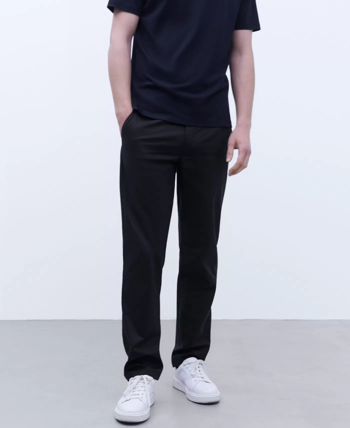 Hombre Adolfo Dominguez Pantalon Recto En Popelin De Algodon