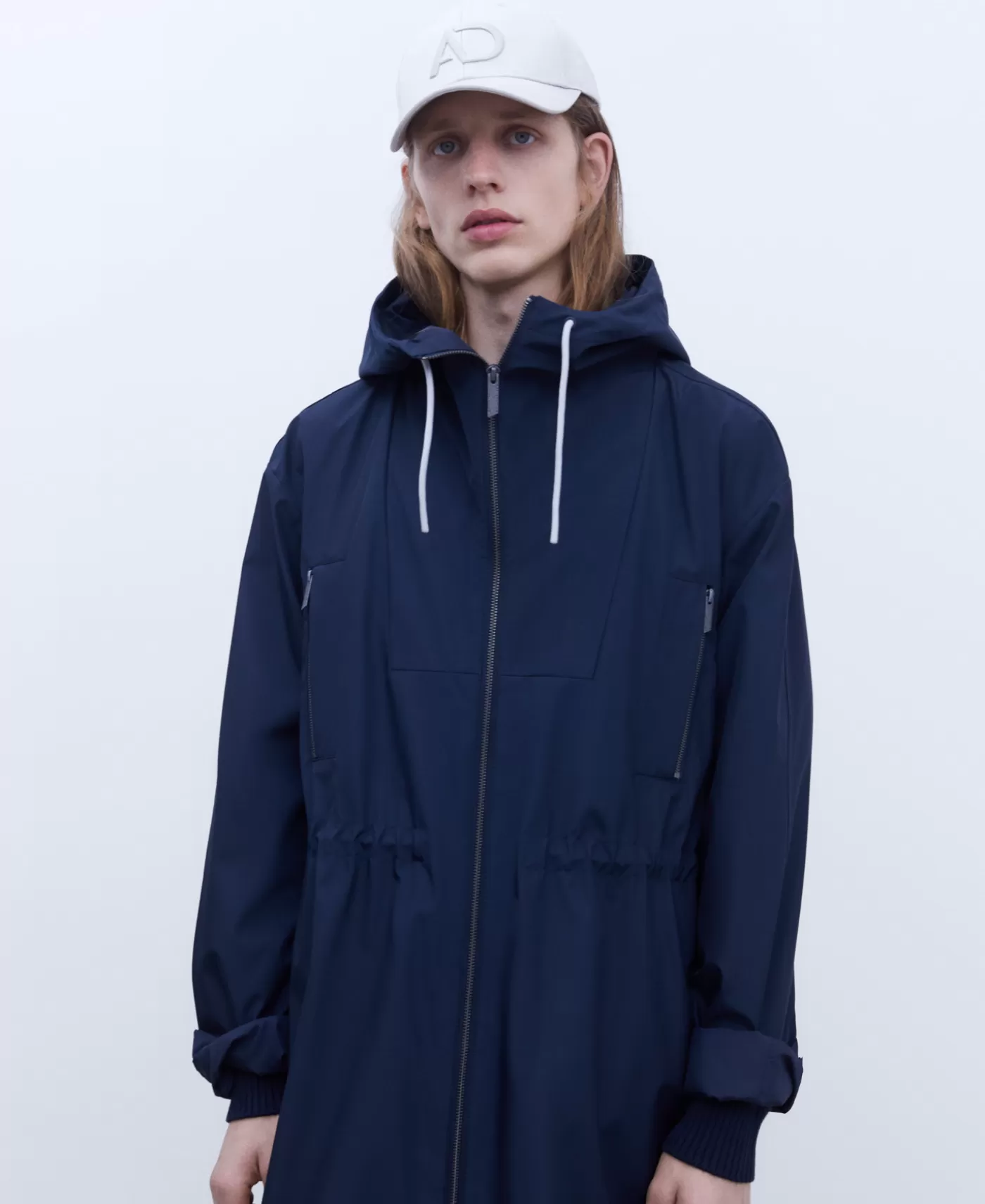 Hombre Adolfo Dominguez Parka Nautica Con Capucha