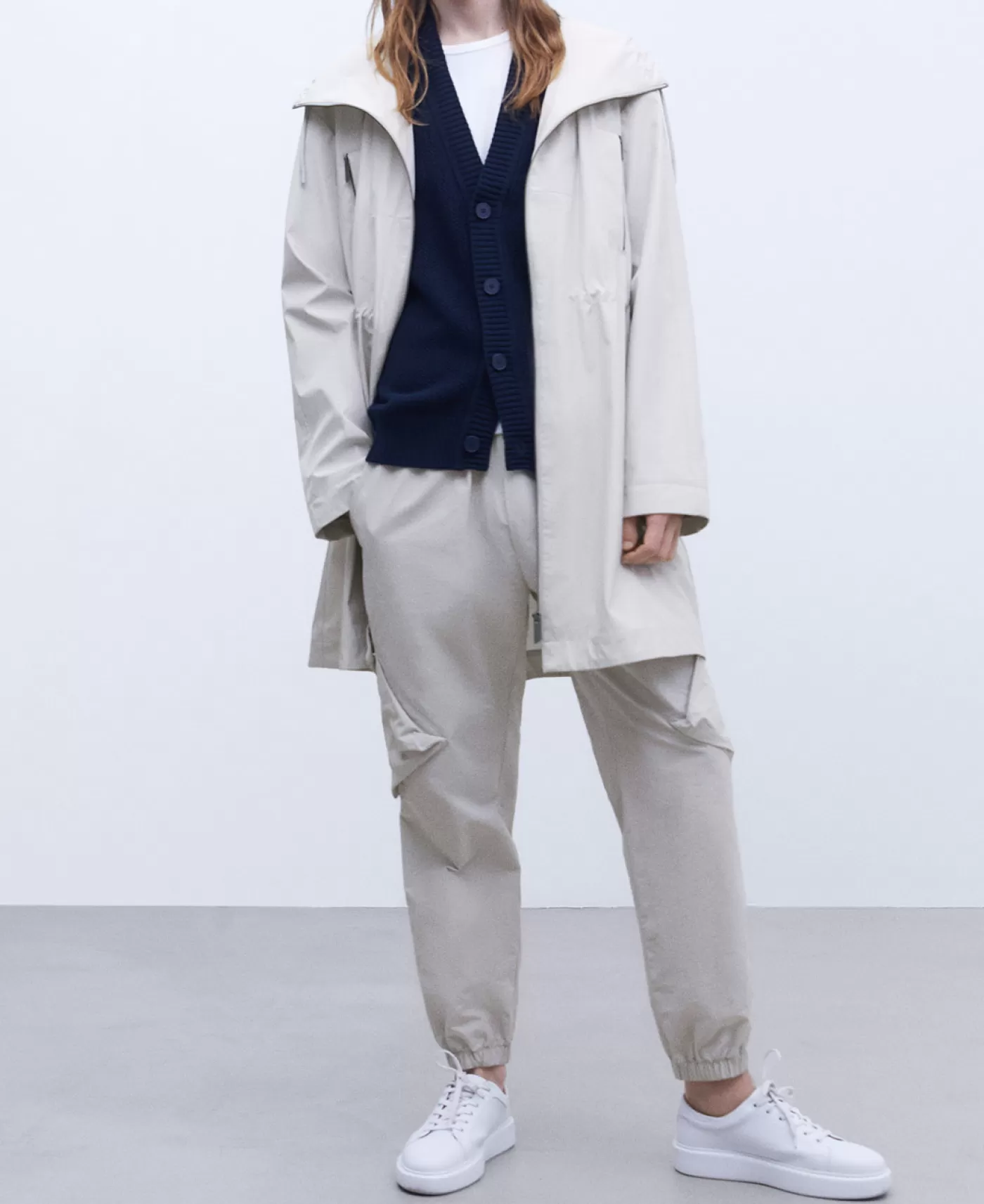 Hombre Adolfo Dominguez Parka Nautica Con Capucha