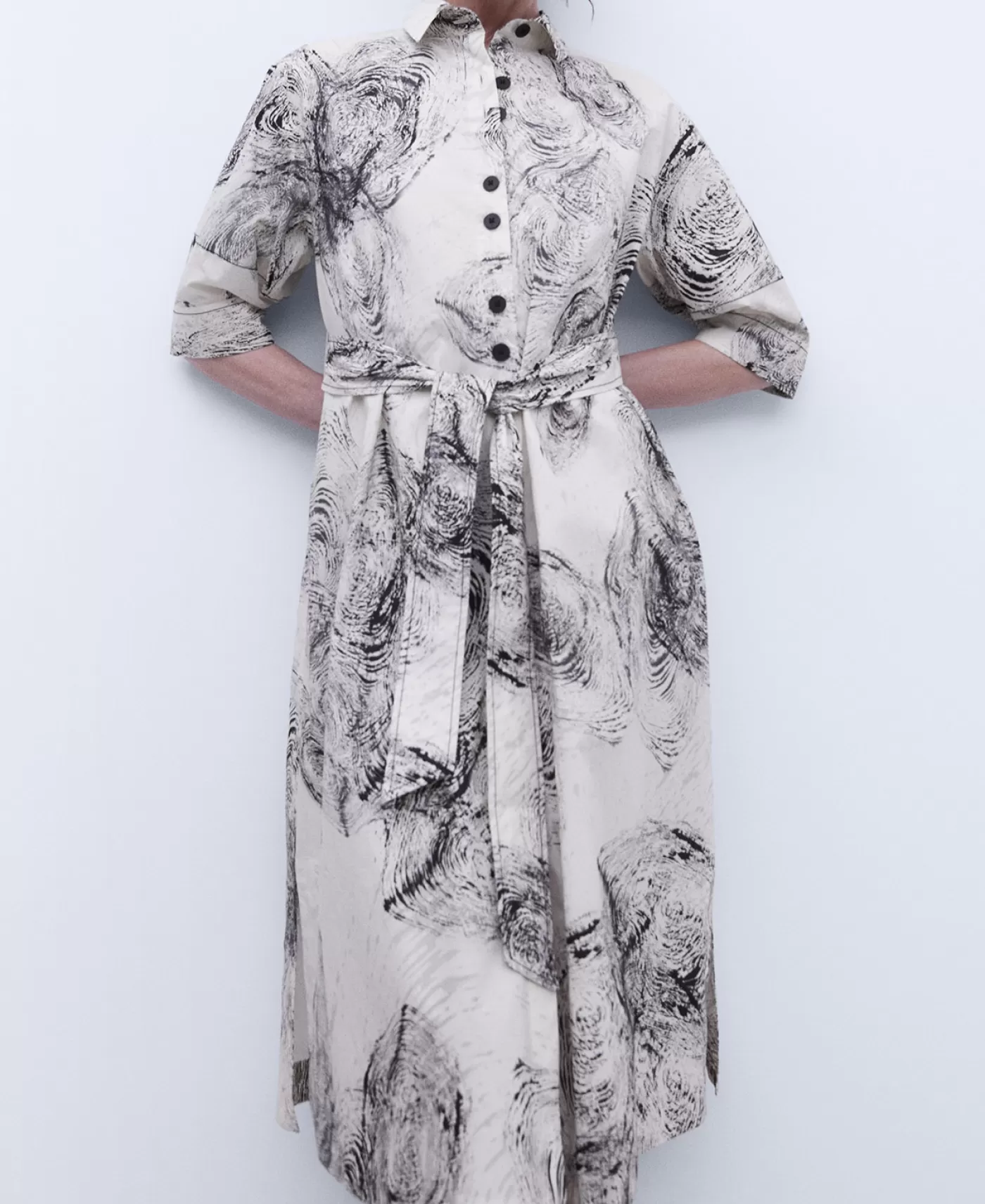 Mujer Adolfo Dominguez Vestido Camisero Botonadura Vista