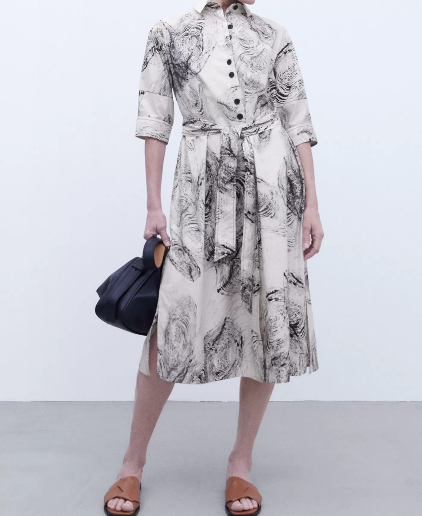 Mujer Adolfo Dominguez Vestido Camisero Botonadura Vista