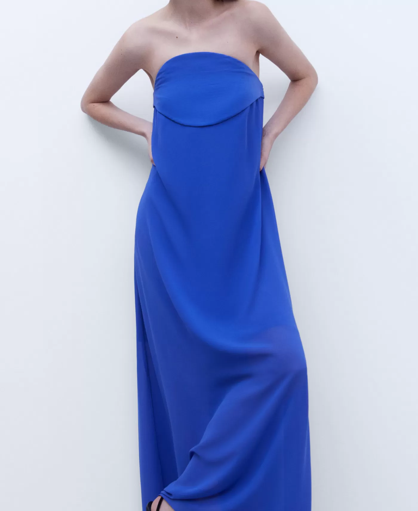 Mujer Adolfo Dominguez Vestido Con Escote Asimetrico