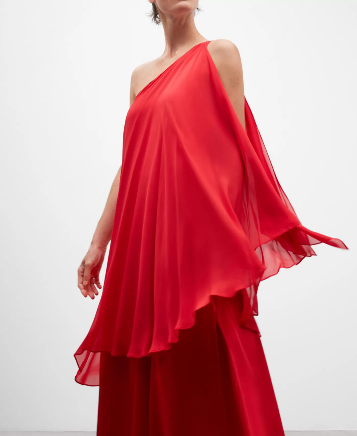 Mujer Adolfo Dominguez Vestido Largo Asimetrico En Viscosa