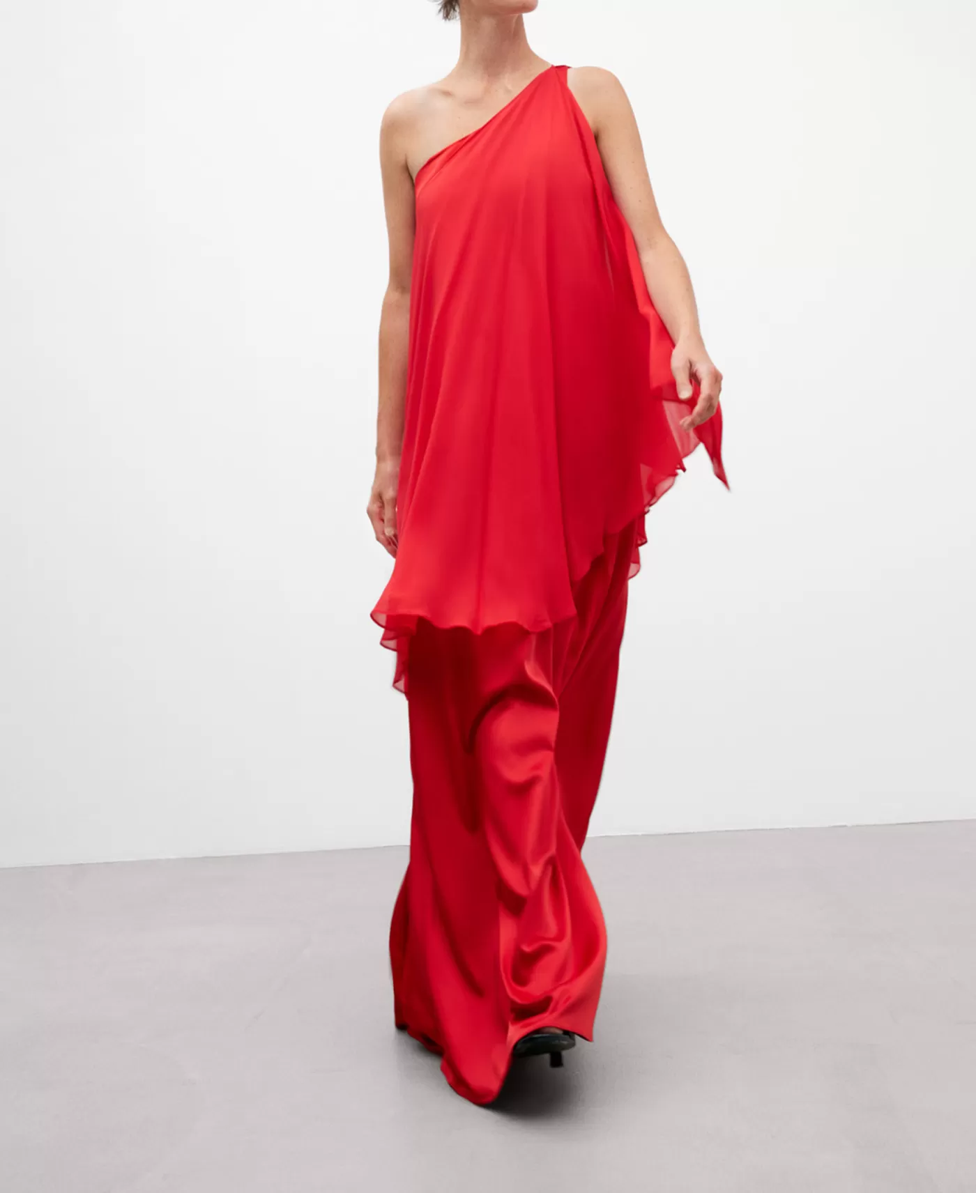 Mujer Adolfo Dominguez Vestido Largo Asimetrico En Viscosa