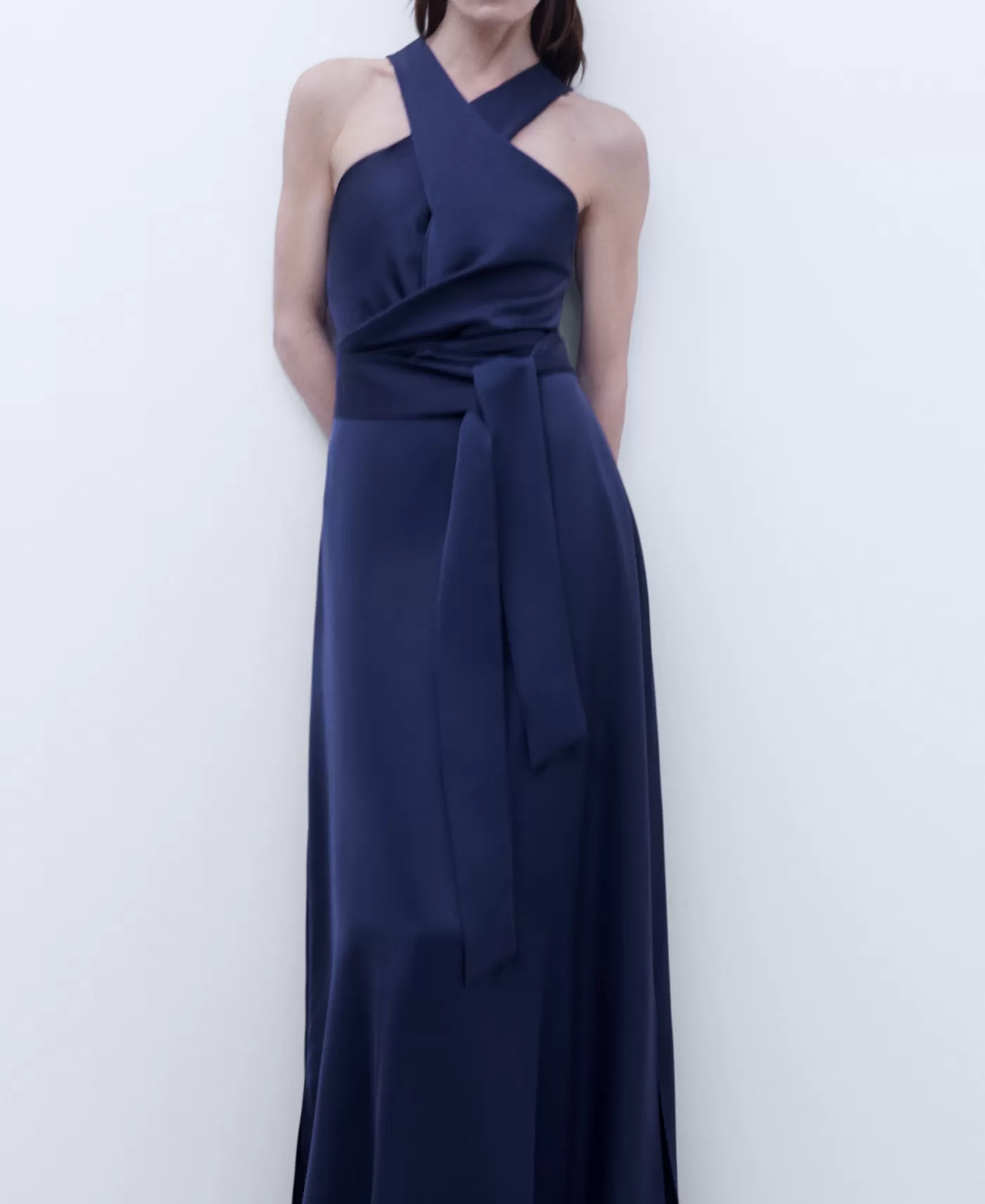 Mujer Adolfo Dominguez Vestido Largo Cuello Halter