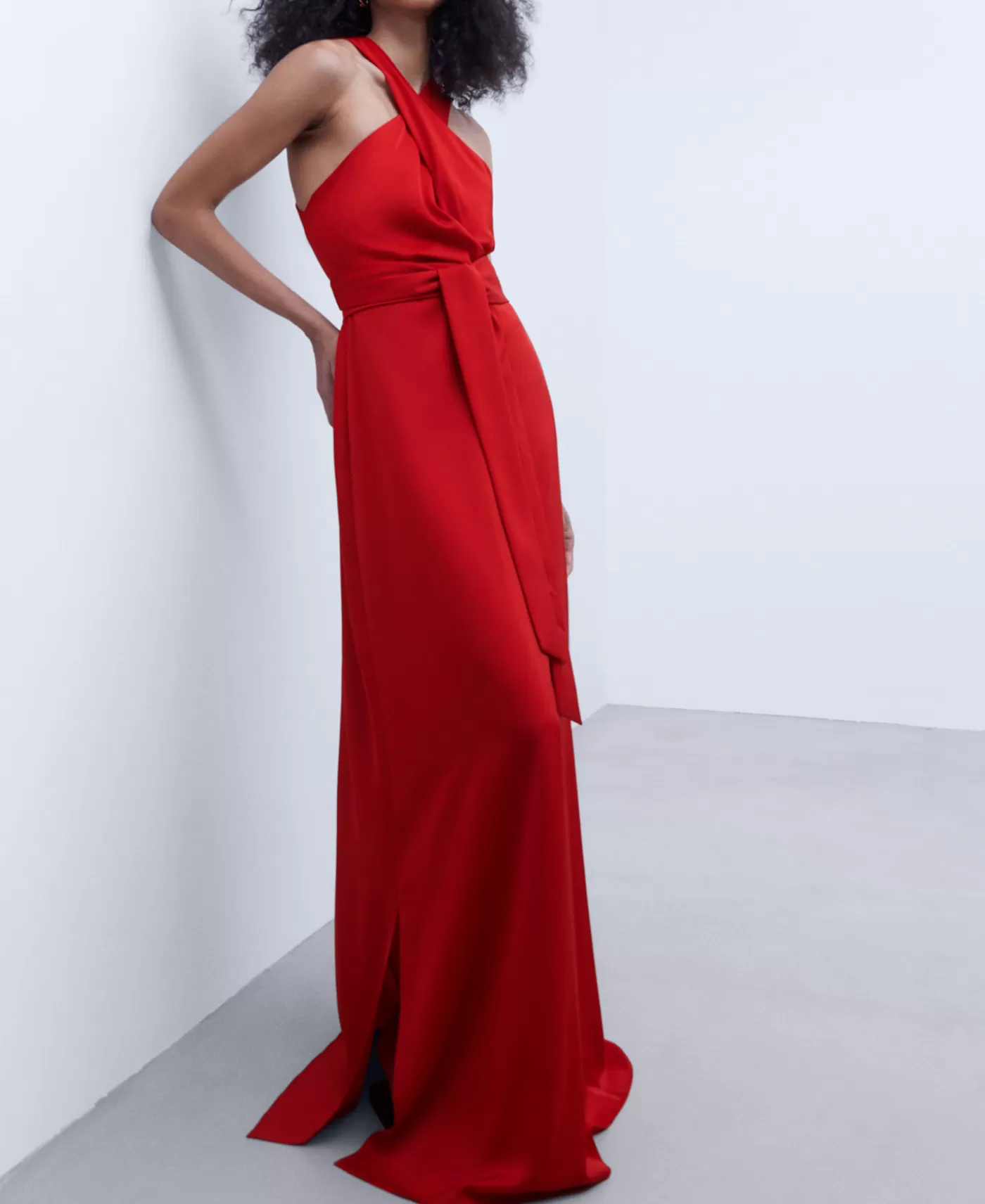Mujer Adolfo Dominguez Vestido Largo Cuello Halter