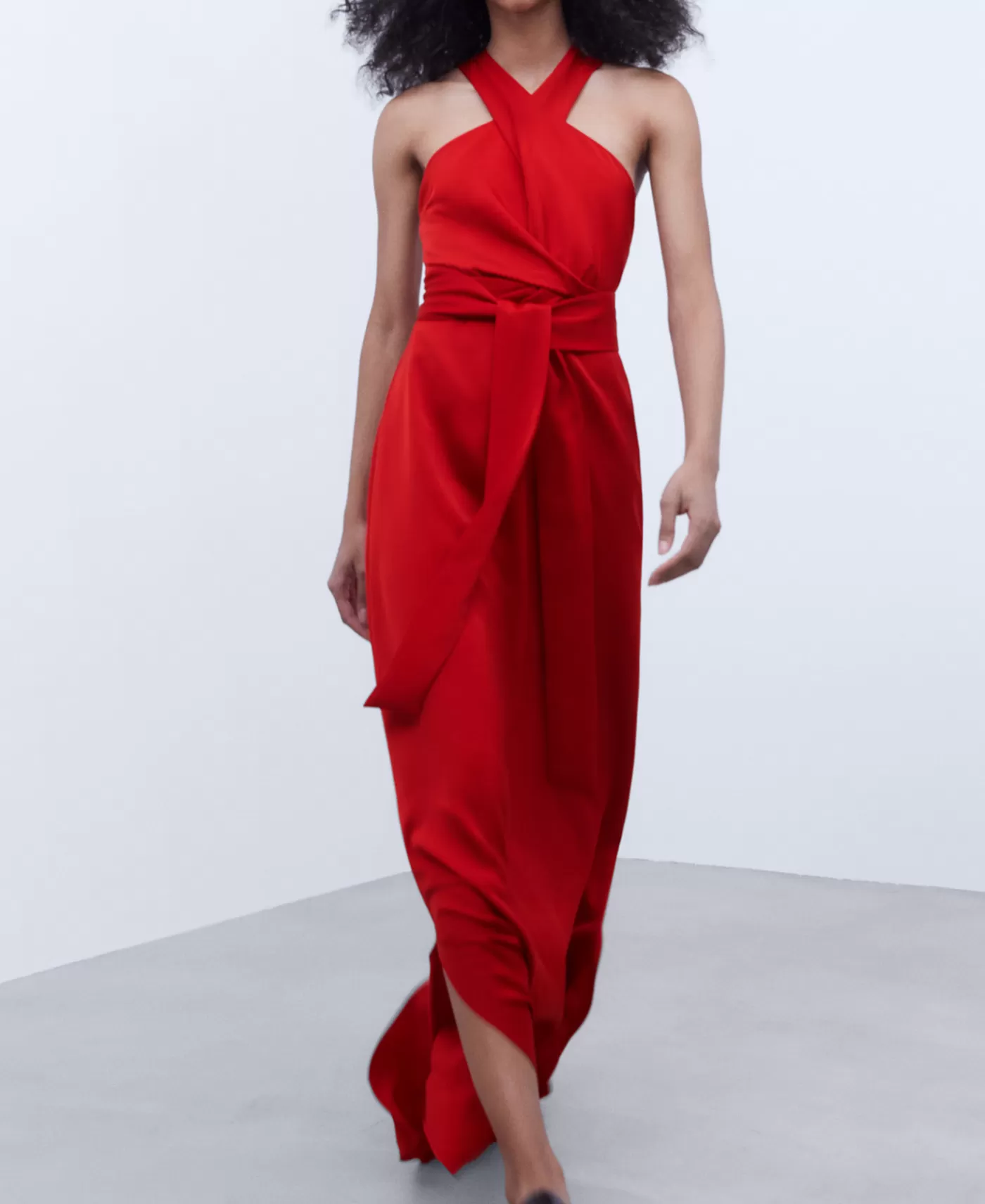 Mujer Adolfo Dominguez Vestido Largo Cuello Halter