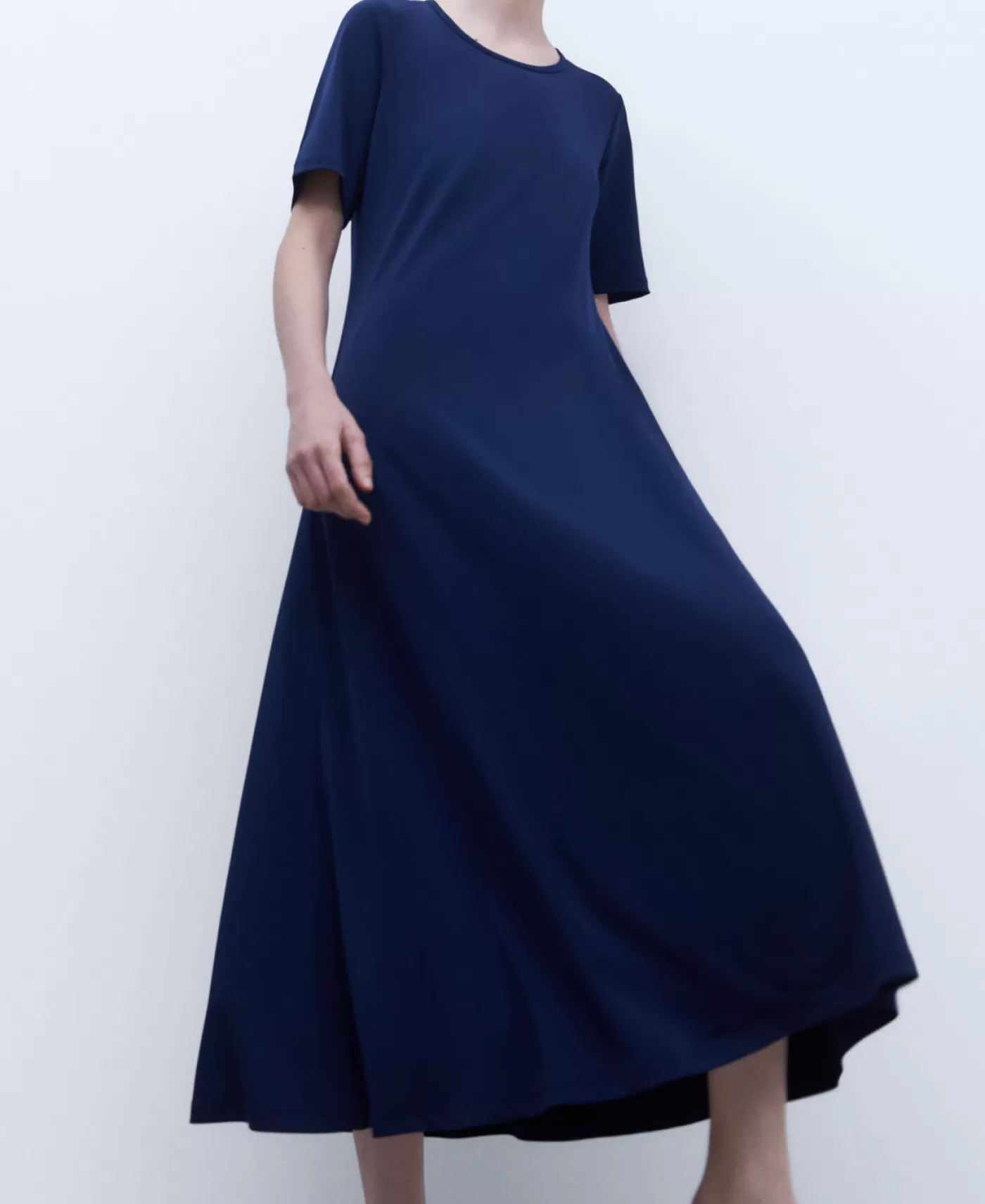 Mujer Adolfo Dominguez Vestido Largo Escote Redondo
