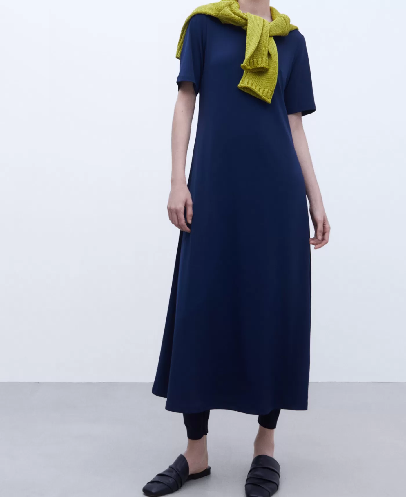Mujer Adolfo Dominguez Vestido Largo Escote Redondo
